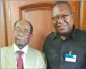  ??  ?? Mutinhiri meets Mugabe at Blue Roof in Borrowdale Harare