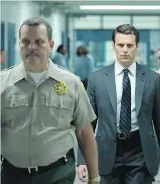  ?? NETFLIX ?? Jonathan Groff, right, best known for his roles on Looking and Glee, stars in Netflix’s new 10-episode series, Mindhunter.