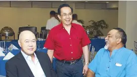  ?? Photos by RAMON JOSEPH J. RUIZ ?? Felix Ang, Arthur Lopez and Ambassador Ralte.