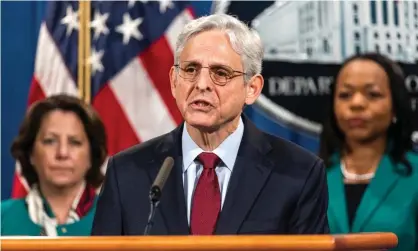  ?? Photograph: Jim Lo Scalzo/EPA ?? Merrick Garland, the attorney general, on Friday. Garland also announced Friday the DoJ was forming a taskforce to investigat­e threats against election workers.