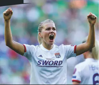  ??  ?? Protest...Ada Hegerberg took a stand over equal pay and refused to play at this year’s World Cup
