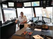  ?? ?? A view of one of 4 ship control stations is seen on board the British Antarctic Survey Ship Sir David Attenborou­gh.