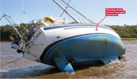  ??  ?? What steps should you take if your yacht is grounded?