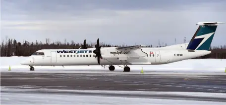  ?? CITIZEN FILE PHOTO ?? A WestJet flight arrives at the Prince George airport in February 2018.