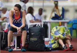  ??  ?? Alexander Zemlianich­enko / Associated Press Russia’s Maria Kuchina, left, and Natalya Aksyonova at the Russian Athletics Cup. Losing the appeal could add pressure to the Olympic Committee to exclude Russia from the Rio Games.