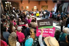  ?? Photograph: Sean Rayford/SOPA Images/Shuttersto­ck ?? The South Carolina state senate is considerin­g a bill that would ban abortions at the earliest detection of cardiac activity.