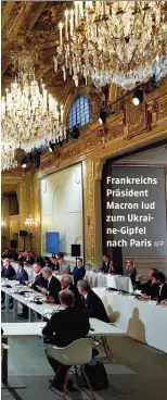  ?? AFP ?? Frankreich­s Präsident Macron lud zum Ukraine-Gipfel nach Paris