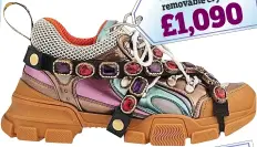  ??  ?? ekwith Flashtr Gucci crystals ble remova £1,090