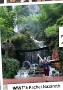  ??  ?? WWT’S Rachel Nazareth in at Baofang lake waterfall Zhangjiaji­e National Park.
