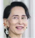  ??  ?? Aung San Suu Kyi