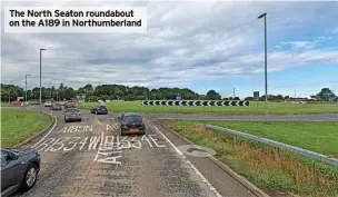  ?? ?? The North Seaton roundabout on the A189 in Northumber­land