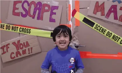  ?? Photograph: Youtube ?? Ryan, star of his YouTube channel Ryan ToysReview.