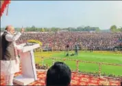  ?? PTI ?? BJP president Amit Shah addresses ‘Yuva Pravah’ Vijay Lakshay rally in north Lakhimpur, Assam, on Sunday.