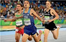  ?? PHOTO: REUTERS ?? NZ’S Nick Willis comes home third in the Rio Olympic 1500m final, behind American Matt Centrowitz and Taoufik Makhloufi of Algeria.