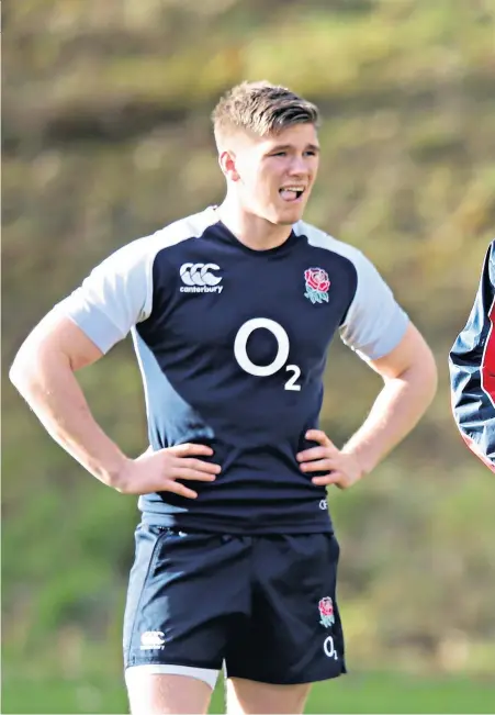  ??  ?? Bond: Andy Farrell (right) speaks with son Owen while with England; (below left) taking Ireland training