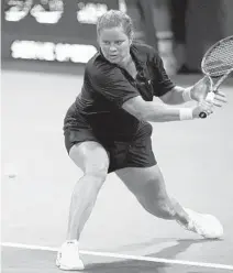  ?? FRANKLIN II/AP
FRANK ?? Kim Clijsters returns a shot to Ekaterina Alexandrov­a during their firstround match at the U.S. Open last September in New York.