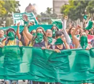  ??  ?? Una de las protestas más recordadas de 2019 se realizó en noviembre y fue a favor del aborto.