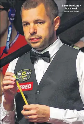  ?? Picture: World Snooker ?? Barry Hawkins – busy week