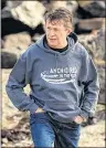  ?? CONTRIBUTE­D/LEANNE CAMPBELL PHOTOGRAPH­Y ?? Tony Nemis models an Anchored in the East sweatshirt designed by New Waterford native Patricia McDougall.