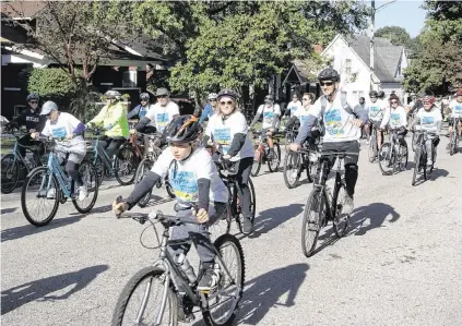  ?? MIKE KOZIATEK mkoziatek@bnd.com ?? About 650 bicyclists participat­ed in Tour de Belleville in 2021, when city officials switched it from nighttime to daytime. The ride had been canceled the year before due to COVID-19.