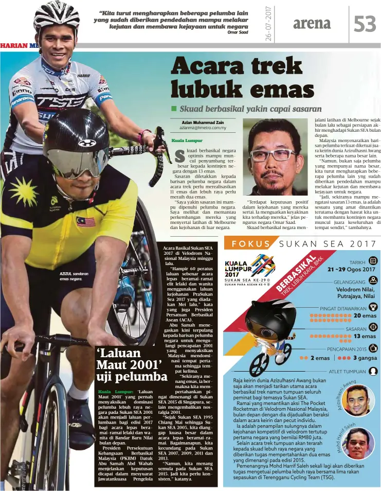  ??  ?? HARRIF AZIZUL sandaran emas negara.