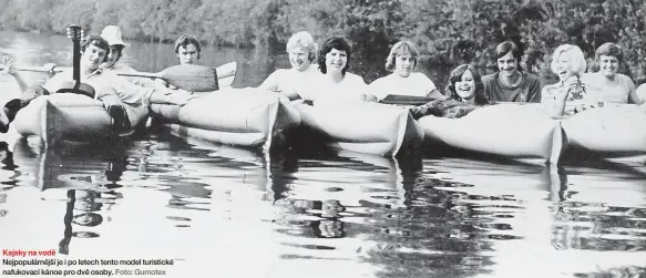  ?? Foto: Gumotex ?? Kajaky na vodě
Nejpopulár­nější je i po letech tento model turistické nafukovací kánoe pro dvě osoby.