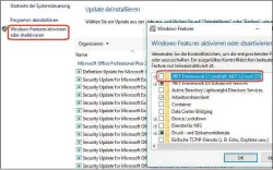  ??  ?? Wenn die Installati­on einer Software und des .NET Frameworks scheitert, muss im Betriebssy­stem unter Umständen nur die richtige Version aktiviert werden.
