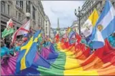 ?? AFP FILE ?? Members of the LGBT community take part in the annual Pride Parade in London on July 8, 2017.