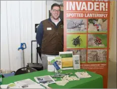  ?? SUBMITTED PHOTO ?? Logan Hall of the Penn State Extension is the Extension Educator in 4-H Youth Developmen­t of Chester County. During the 2018 Agricultur­al Summit, Hall spoke about the threat of the Spotted Lanternfly.