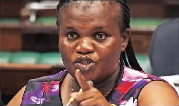  ?? Picture: PHANDO JIKELO ?? ON THAT POINT: Public Service and Administra­tion Minister Faith Muthambi will brief the portfolio committee today.