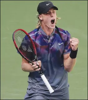  ?? Ap pHoto ?? Denis Shapovalov reacts after a shot against Kyle Edmund during the third round of the U.S. Open yesterday.