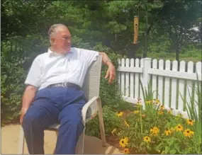  ?? BILL RETTEW JR. – DIGITAL FIRST MEDIA ?? Robert Poole III, West Chester family doctor for 40 years, enjoys his garden in Edgmont.