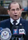  ?? AP/CRAIG RUTTLE ?? House Judiciary Committee
Chairman Jerrold Nadler discusses the special counsel’s investigat­ion Sunday during a news conference at a subway station in New York.