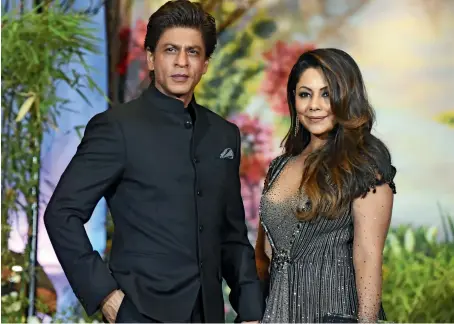  ?? ?? Gauri Khan, pictured here with Shah Ruk Khan, will be sharing her design secrets during her new online sessions for The Designer’s Class