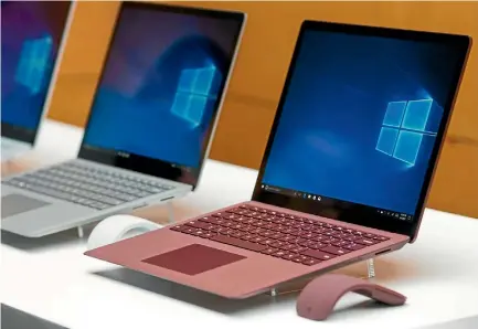  ??  ?? Weighing in at 1.25kg, the Surface Laptop comes in four colours - silver, gold, blue and burgundy.