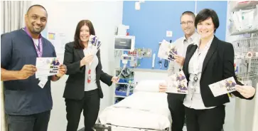  ??  ?? West Gippsland Healthcare Group staff urge community to dig deep to support the hospital’s annual equipment appeal. Pictured from left: Dr Malinda Weerasingh­e with operations managers Bernie McKenna, Daniel Scholtes and Carly McIntosh.