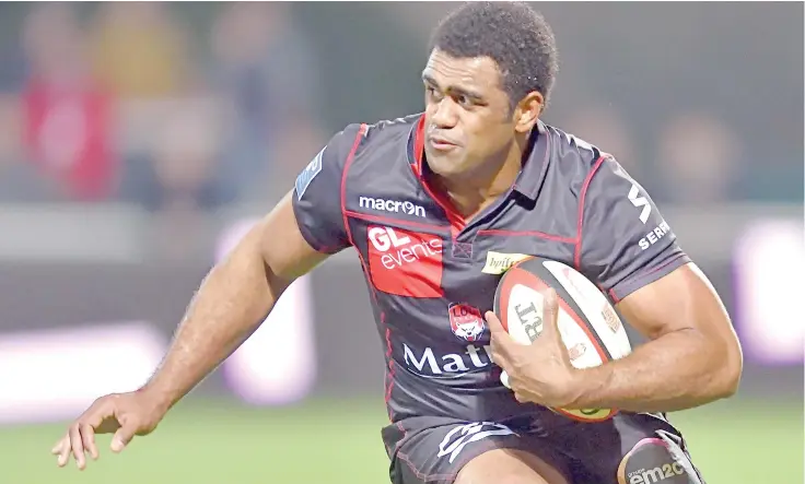  ?? Photo: Planet Rugby ?? Napolioni Nalaga’s success with Clermont saw French clubs recruiting young Fijian players. That has stopped as they now look at other options.