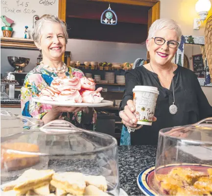  ?? Picture: Kevin Farmer ?? TWENTY YEAR ANNIVERSAR­Y: Sisters Chrissy Hodgen (left) and Bernadette Morrow are celebratin­g 20 years of their business Two Birds Cafe and Catering in Toowoomba’s CBD.