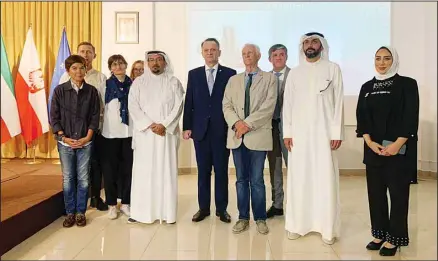  ?? ?? Group photo during the meeting organized at the Polish Embassy in Kuwait.