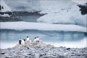  ?? Natacha Pisarenko Associated Press ?? OVER A 25-YEAR period, ice loss on the Antarctic Peninsula, pictured in 2015, shot up from about 7 billion metric tons per year to 33 billion metric tons, according to an internatio­nal group of about 80 scientists.