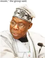  ??  ?? Former President Obasanjo