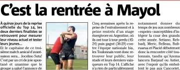  ?? (Photo Alexandra Boquet) ?? Un dernier entraîneme­nt au Pradet pour le RCT.