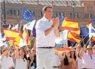  ?? RAÚL DOBLADO ?? Albert Rivera, ayer en la Plaza de España de Sevilla