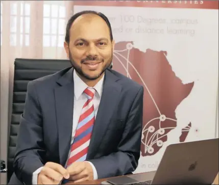  ??  ?? Dr Ahmed Shaikh, the managing director of the Durban-based Regent Business School.