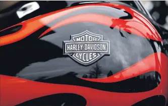  ?? NAM Y. HUH THE ASSOCIATED PRESS FILE PHOTO ?? Harley-Davidson will introduce a line of middleweig­ht motorcycle­s starting in 2020.