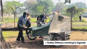  ?? ?? Esther Dittmar working in Uganda