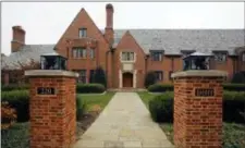  ?? GENE J. PUSKAR — THE ASSOCIATED PRESS FILE ?? This photo shows the Beta Theta Pi fraternity house on the Penn State University main campus in State College, Pa. Nineteen-year-old fraternity pledge Tim Piazza drank heavily at a pledge party, then fell head-first down basement stairs, the first of...