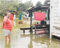  ?? Photo / NZME ?? Regular flooding at Moerewa, such as at Skip Kidwell’s home in July 2020, above, should be reduced thanks to $5 million of works being carried out in the area.