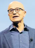  ?? AP ?? Microsoft CEO Satya Nadella.