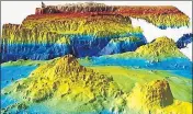  ?? REUTERS ?? A computer generated view of the sea floor obtained from mapping data collected during the first phase of the search.